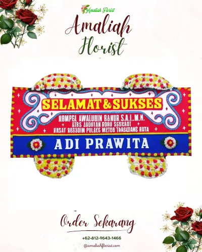 Karangan Bunga Ucapan Selamat di Slatri